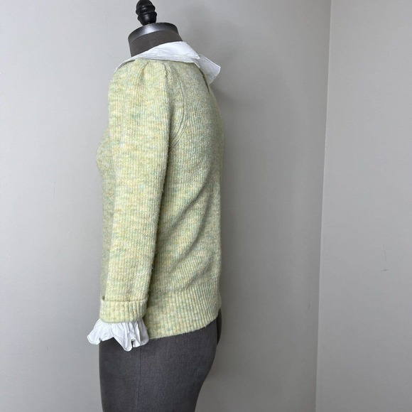 River Island Womens Size 10 Knit Pearl Collar Sweater Wool Blend US SELLER - Picture 5 of 7